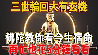 三世の輪廻には大きなチャンスがあります。仏陀は前世の因果から人生の宿命を見ることを教えて、どんなに忙しくても5分かけて見てみましょう! 【暁書説】