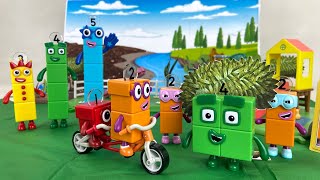 Numberblocks Go On a Bike Ride with Official Numberblocks Figures || Keith's Toy Box