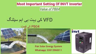 INVT Setting. How to Change Value of PB04, PB04 ke value kesy change kuryn.