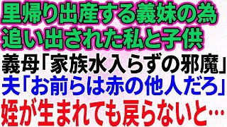 【スカッと感動】里帰り出産する義妹のため家を追い出された私と子供…義母「家族水入らずの邪魔！」夫「お前ら他人だろ」姪が産まれても戻らないと義母・夫が泣きついてきてw【修羅場】 1