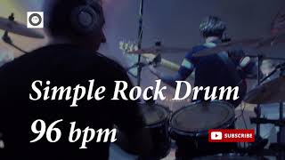 Simple Rock Drum Groove - 96 bpm - HQ