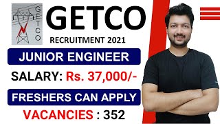 GETCO Recruitment 2021 | Junior Engineer Posts | Freshers Can Apply | Latest Engineering Jobs 2021