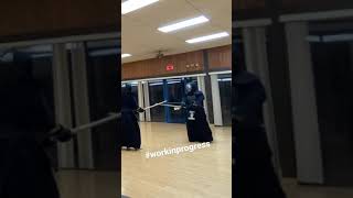 Working on the kendo basics! Back to the dojo and learning how to do kendo again #short