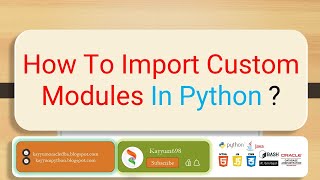 How To Import Custom Modules In Python? | Kayyum698 | @kayyum698