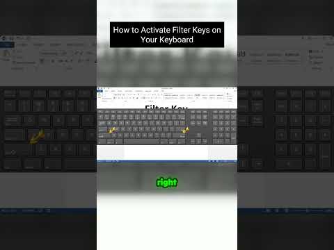 How to Activate Filter Key on Keyboard | Windows Tutorial