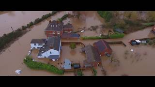 STORM DENNIS - Upton upon Severn  4k video