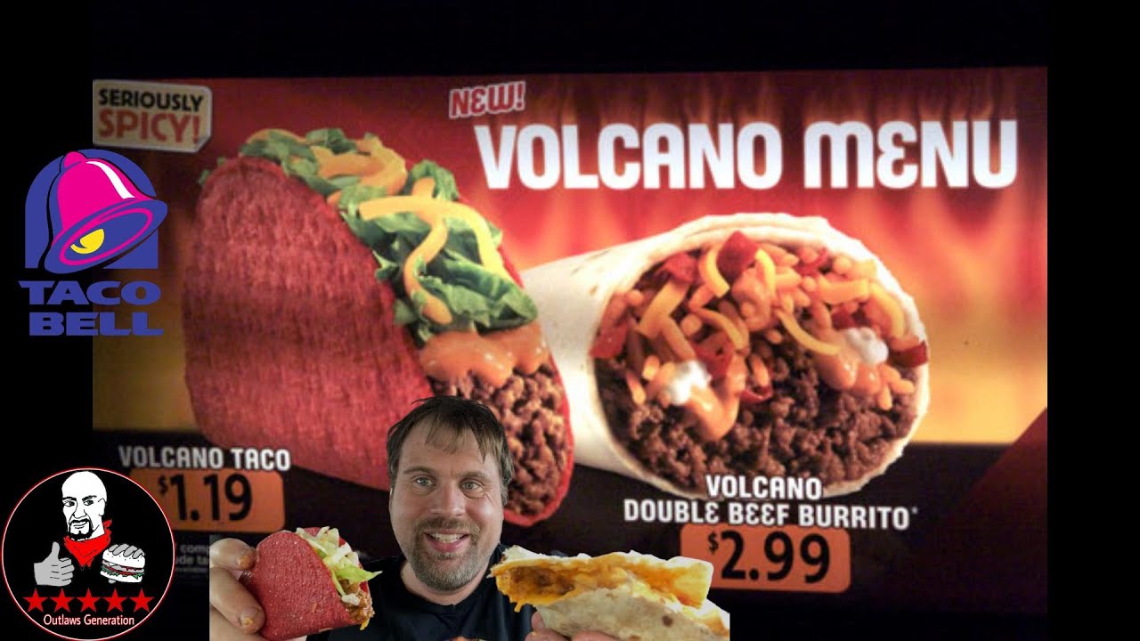 Taco Bell's New Volcano Menu Ft. Volcano Taco And Burrito - YouTube