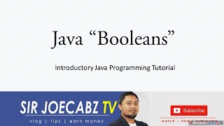 Java Programming Tutorial 8 - Java Boolean