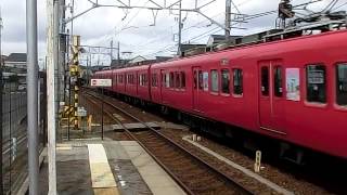 名鉄6500系普通東岡崎ゆき大山寺駅到着