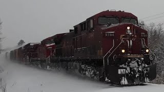 Frozen K3L Horn / Snowy | CPKC 420 with CP 9784E passing Ajax | Feb 9 2025