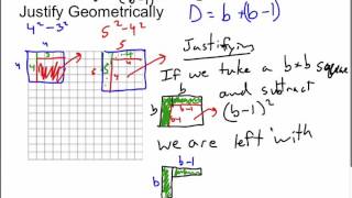 Difference of Square Pattern Justifying the Rule