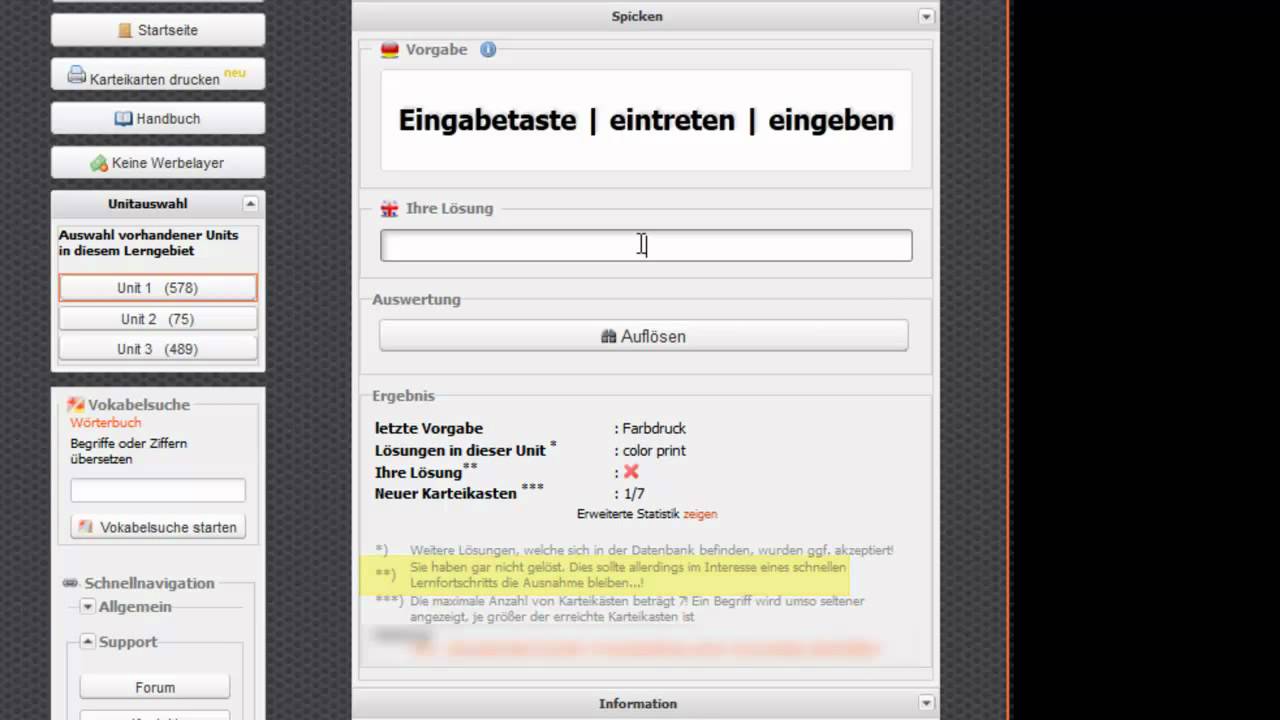 Karteikarten Vokabeltrainer Einleitung - YouTube