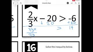 Unit 6: Two Step Inequalities Bingo