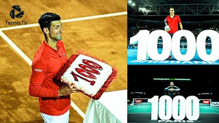 The Big 3 Federer, Nadal & Djokovic's 1000th ATP Match Wins!