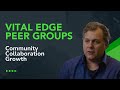 VITAL Edge Peer Groups: Community, Collaboration, Growth