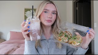 Lofi ASMR | eating avocado toast and a cherry smoothie *mouth sounds*