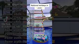 National holidays in June