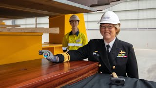 NUSHIP Pilbara keel laying ceremony