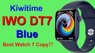 KIWITIME IWO DT7 Smartwatch Blue Color Unbox-1.8' HD Screen/Customize Watch Face-Best Watch 7