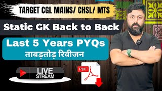 BEST STATIC GK BACK TO BACK PYQs By VARUN AWASTHI
