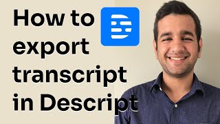 How to export Transcript in Descript | 1 Min Tutorial