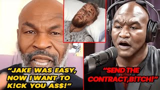AFTER DEMOLISHING JAKE PAUL NOW TYSON WANTS EVANDER HOLYFIELD!Mike face to face