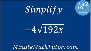 Simplify -4√(192x)