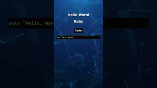 Hello World in Ruby #coding #gaming #code #coder #ruby #tutorial #developer #programming #helloworld