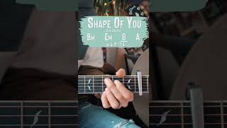 Shape Of You Ed Sheeran Guitar Tutorial // Shape Of You Guitar Lesson #shorts