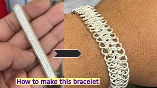 Fish throne design bracelet making | How silver bracelet is made | handmade silver bracelet