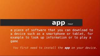 app , Meaning of app , Definition of app , Pronunciation of app
