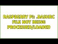 Raspberry Pi: .bashrc file not being processed/loaded