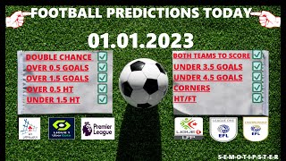 Football Predictions Today (01.01.2023)|Today Match Prediction|Football Betting Tips|Soccer Betting