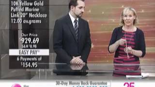 10K Gold Puffed Marine Link Necklace at The Shopping Channel 455550