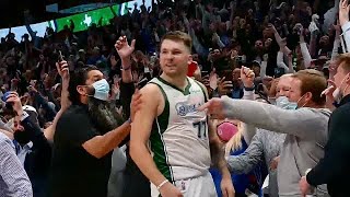 🚨 EPIC Luka GAME-WINNING 3 on UNREAL Stepback #TissotBuzzerBeater