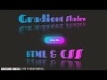 Gradient Shadow | How to create Gradient Shadow in HTML with CSS only