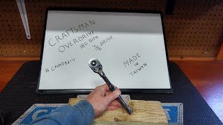 CRAFTSMAN new overdrive 180 tooth 3/8 ratchet, 3months use,this one,you might want to pass on!!