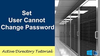 How To Set User Cannot Change Password In Active Directory 2016