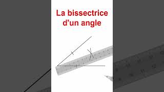 la bissectrice d'un angle