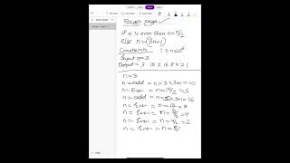 Weird Algorithm Solution Introductory problem CSES problem