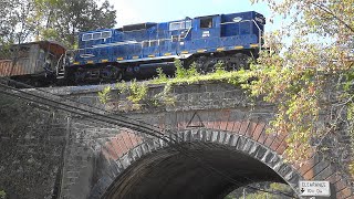 Northern Central Railway Old EMD GP9 High-Hood Engine on Excursion Train