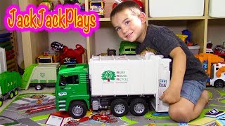 Garbage Truck Pretend Play for Kids! Bruder Surprise Toys Unboxing | JackJackPlays
