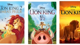 My ranking of the lion king movies