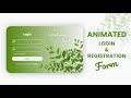 How to Create Animated Login and Registration Form using HTML CSS and Javascript