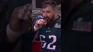Jason Kelce is all of us right now 🍫🤣  #shorts #Superbowl #NFL #Eagles #Kelce