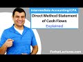 Direct Method Statement of Cash Flows Explained. CPA exam