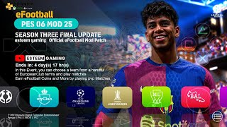 Pes 6 MOD eFootball 2025 PPSSPP Latest New Kits \u0026 Transfer Updated with Insane Graphics