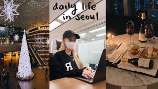 weekly vlog 🎄 last day in the office, viral tiktok ramen recipes, holiday vibes in seoul, staycation