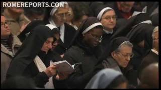 Pope prays with thousands of religious at St. Peter's Basilica