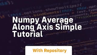 Numpy average along axis simple tutorial